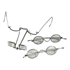 Antique Wire Rim Eye Glasses—Set of Three