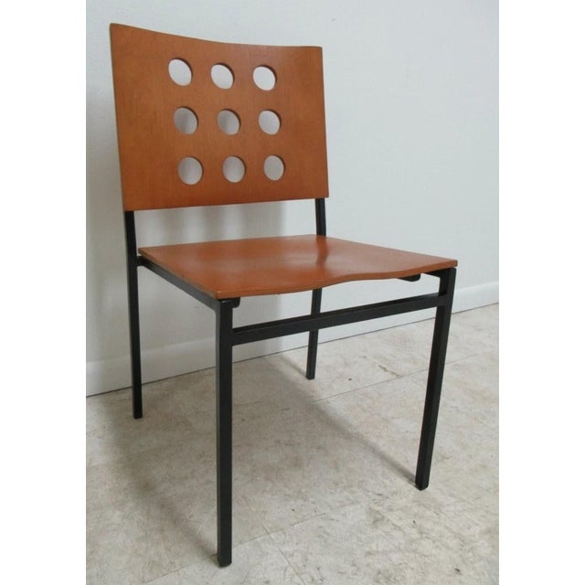 1990s Michael Graves Design Kron Prototype Stack Concept Side Chair Round Pilon A For Sale - Image 10 of 11