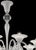 Elegant design for this chandelier with hand-made white and silver leaf in Murano glass For classical and modern...