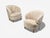 Mid-Century Modern Finnish Modern, Shell Form Lounge Chairs, Beige Shearling, Wood, Finland, 1940s For Sale - Image 3 of 11
