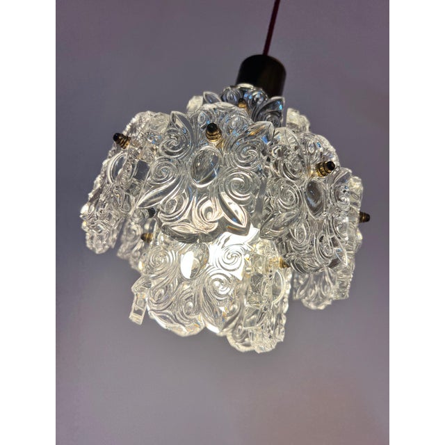 Crystal Glass Pendant Lamp from Kinkeldey For Sale - Image 5 of 11