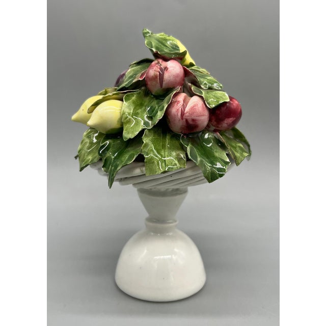 Vintage Italian Majolica Fruit Topiary For Sale - Image 9 of 12