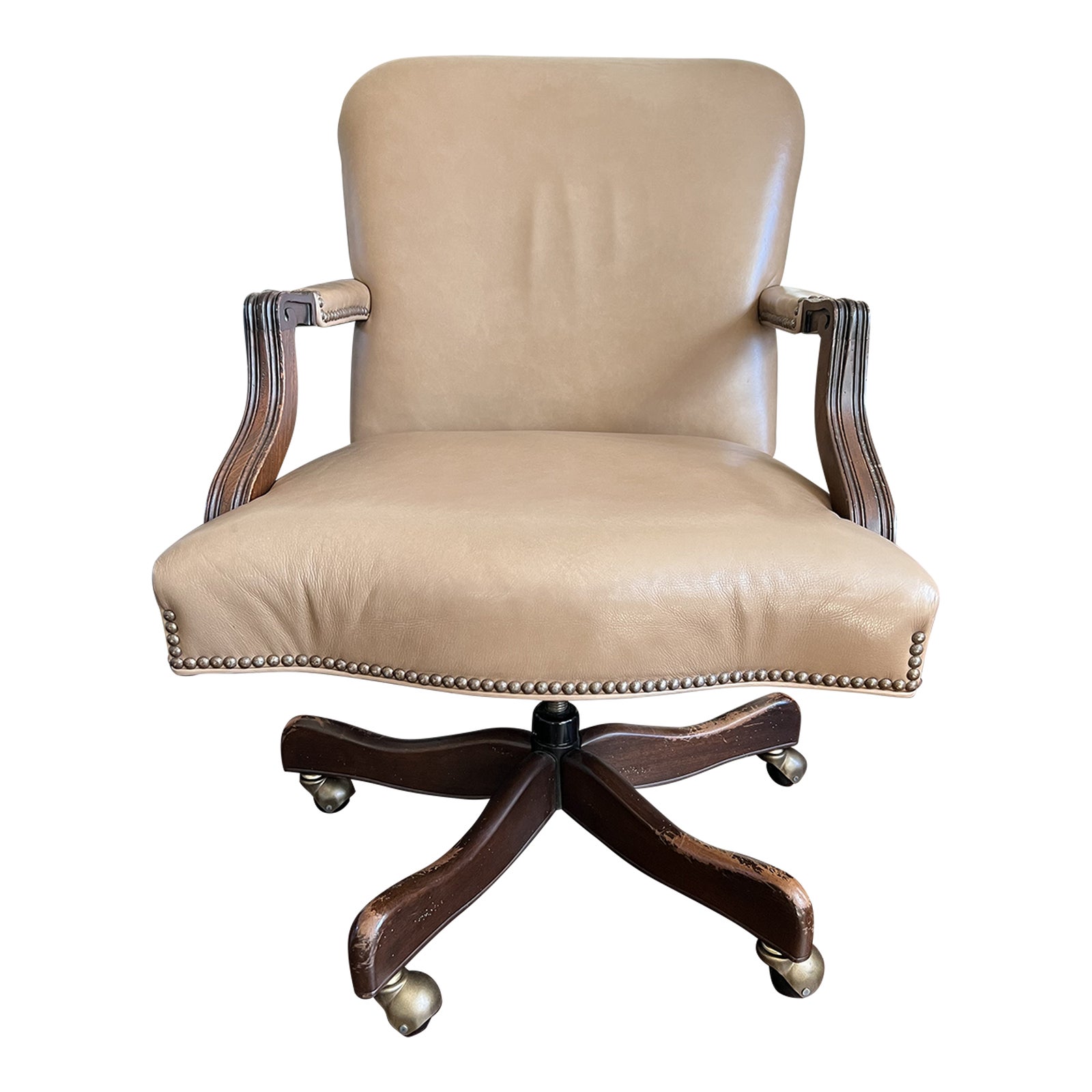 1990s Hancock and Moore Executive Leather Office Chair Chairish