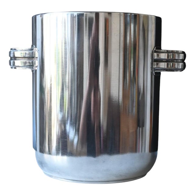 Art Deco Silver Metal Wine Bucket by Quist For Sale