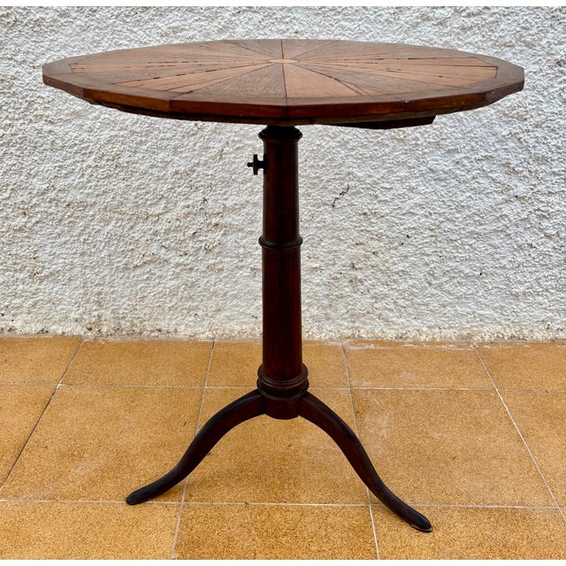 Spanish Marquetry Side Table, Mid-20th Century For Sale - Image 11 of 13