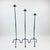 Hand Forged Iron Candelabra Set of 3 (94-114cm) Antique Copper Finish Twisted Stem with Simple Tripod Base For Sale - Image 6 of 6