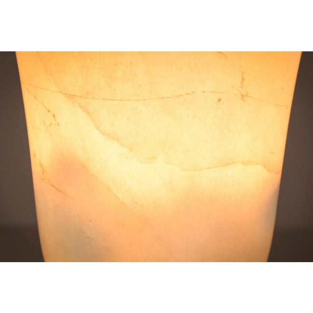 1940s Alabaster and Bronze Lamp For Sale - Image 5 of 14