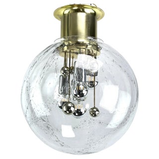 Large Glass Ball Sputnik Lamp from Doria, 1970s For Sale