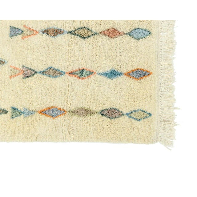 2020s Berber Hand-Knotted Moroccan Wool Rug | 8'2" X 5'1" | One of a Kind For Sale - Image 5 of 12