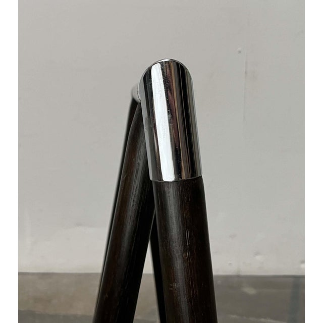 Brown Hollywood Regency Faux Bamboo and Chrome Table Trestles, 1980s, Set of 2 For Sale - Image 8 of 18