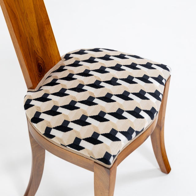 Set of Five Walnut Dining Chairs, Italy Mid-20th Century For Sale - Image 17 of 18