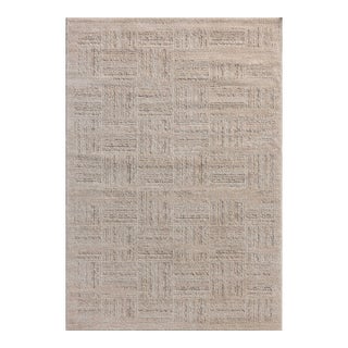 Amber Lewis x Loloi Monty Ivory / Taupe 6'-7" x 9'-3" Area Rug For Sale