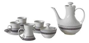 Bidasoa Porcelain Set by Gerald Gulotta, 1960s, Set of 9