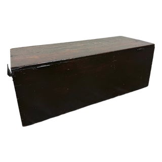 Antique Primitive Painted Pine Blanket Chest Trunk For Sale