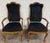 This is a pair of vintage French Provincial armchairs, circa 1960s–1970s, inspired by Louis XV design. Each chair features...