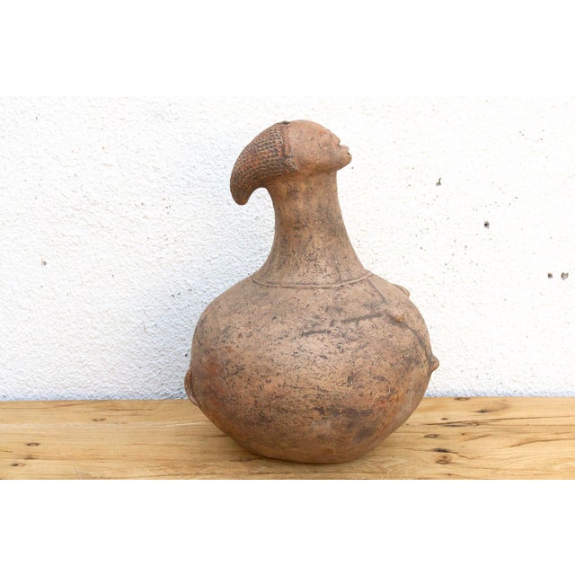 Mid 20th Century Antique Mangbetu Anthropomorphic Terracotta Vessel For Sale - Image 5 of 8