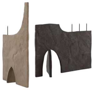 Ouble V1 and V2 Candleholders by Edizione Limitata, Set of 2