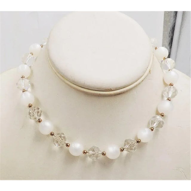 Vintage 1960s Signed Napier Moonglow Beaded Necklace For Sale - Image 9 of 9