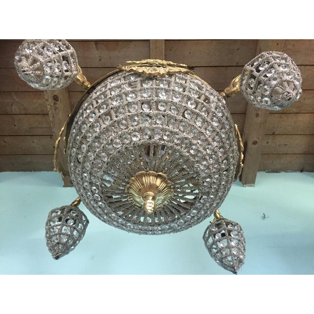 Late 20thC French Louis XVI Swan Chandelier - 1 Pc For Sale - Image 6 of 18