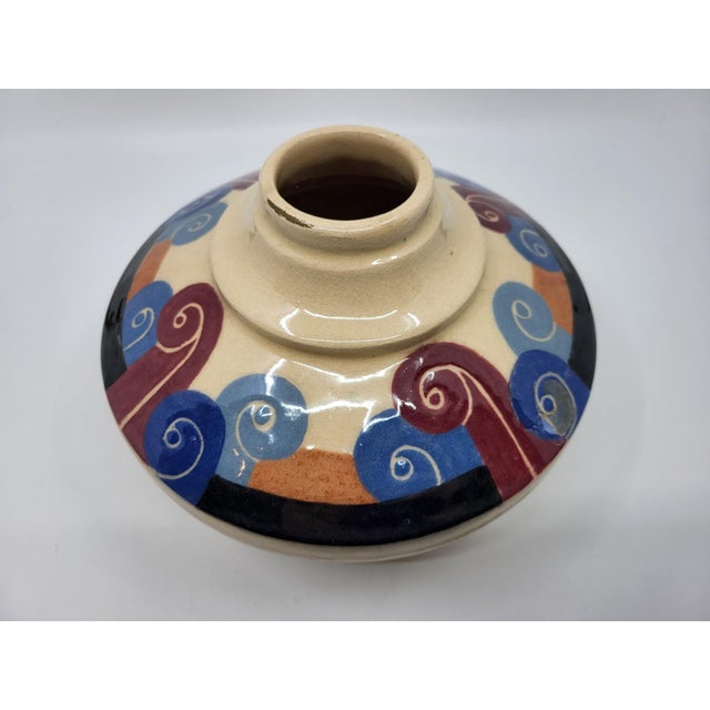 Art Deco Ceramic Vase from Simone Larrieu, 1930s For Sale - Image 3 of 16