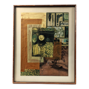 Attributed to Norma Spitzbart | Mid-Century Modern Mixed-Media Collage | Nyu & American University Provenance | C. 1965–1968