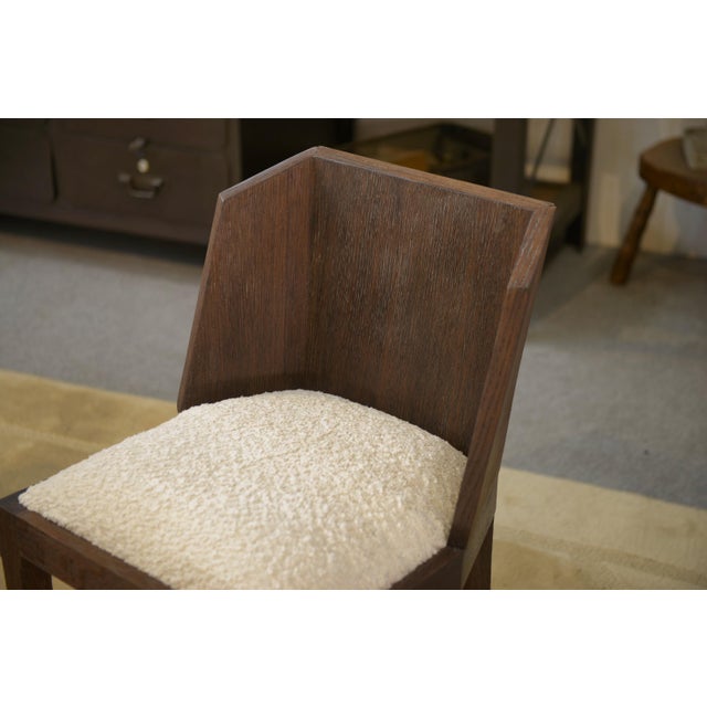 Oak Chair in the style of Pierre Chareau, 1950s For Sale - Image 3 of 11