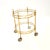 Gold Vintage French Brass Drinks Trolley, 1970s For Sale - Image 8 of 8