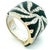 1980s Bold Swirl Diamond & Black Enamel Cocktail Ring in 18K White Gold For Sale - Image 16 of 18