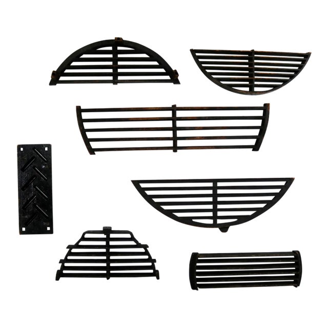 Antique Industrial Foundry Patterns for Molds Handmade Wood Set of Seven – Group 2 For Sale