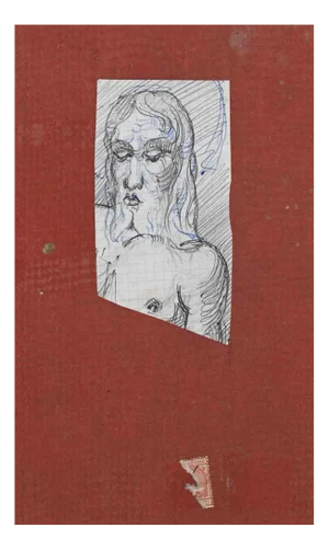 Portrait of Christ, Original Drawing, Early 20th-Century