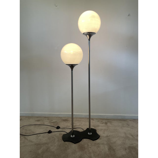 Silver Floor Lamps by Lamperti, 1970s, Set of 2 For Sale - Image 8 of 8