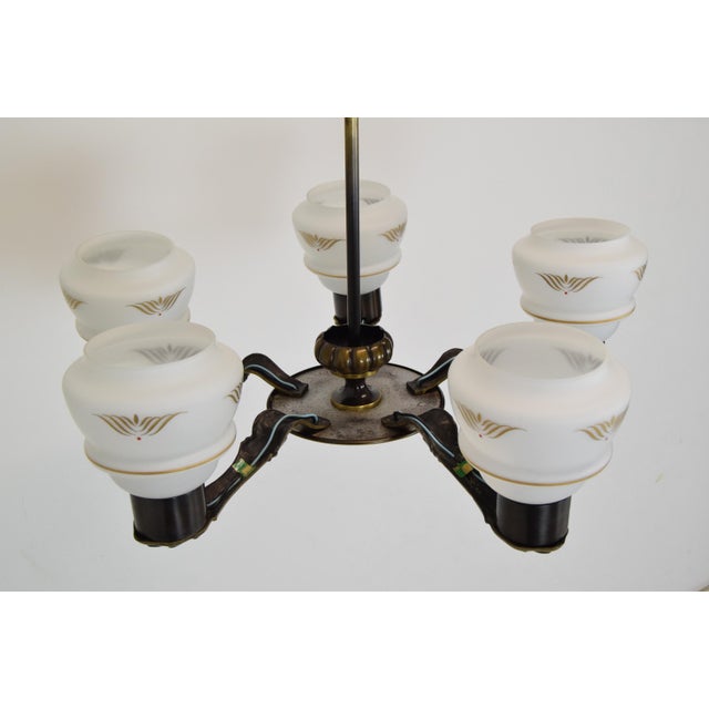 Art Deco Chandelier, Germany, 1930s For Sale - Image 9 of 16