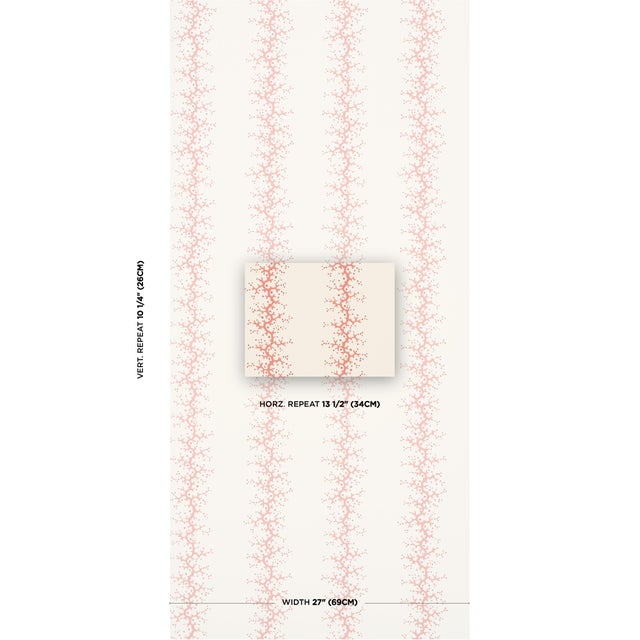 Delicate coral branches create this elegant wallpaper’s unique stripe effect. Surface-printed on a flat paper ground,...