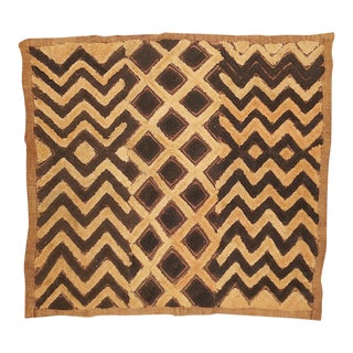 Vintage Handwoven Kuba Textile-African Art-Wall Hanging/Mat/Fashion For Sale