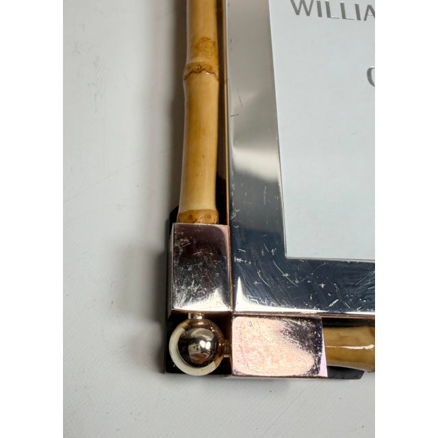Silver William Yeoward Crystal Classic Bamboo Frame 5 X 7 For Sale - Image 8 of 10