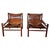 Vintage Buffalo Leather Safari Armchair in Oak Frame, 1970s, Set of 2 For Sale - Image 9 of 9