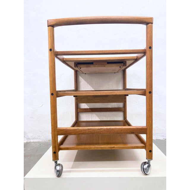 Danish Serving Trolley in Oak and Resopal from Dyrlund, 1960s-1970s For Sale - Image 6 of 18