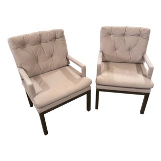 Pair Mastercraft Bronze Parsons Club Chairs, Spain, 1970s For Sale