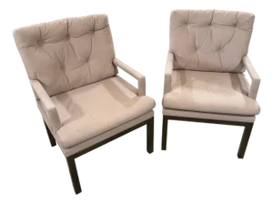 Pair Mastercraft Bronze Parsons Club Chairs, Spain, 1970s