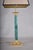 1980s Green Malachite-Style Column Table Lamp with Structured Shade, 1980s For Sale - Image 5 of 12