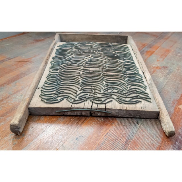 19th Century Folk Art Primitive Wood and Wire Washboard For Sale - Image 10 of 13