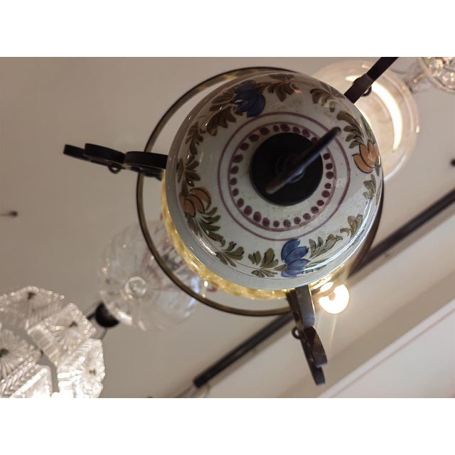 Vintage Italian Glass Chandelier in Pigna, 1970s For Sale - Image 12 of 18