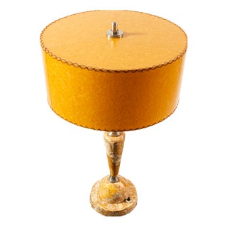 Art Deco Marble Table Lamp, Czechoslovakia, 1930s For Sale