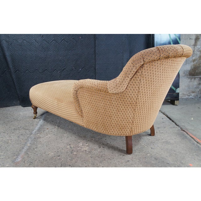 Century Furniture Tufted Walnut Chaise Lounge Chair Daybed Fainting Couch 78" For Sale - Image 14 of 14