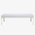 Astor 60" Tufted Brass Bench in Dove Luxe Suede by Montage For Sale - Image 9 of 9