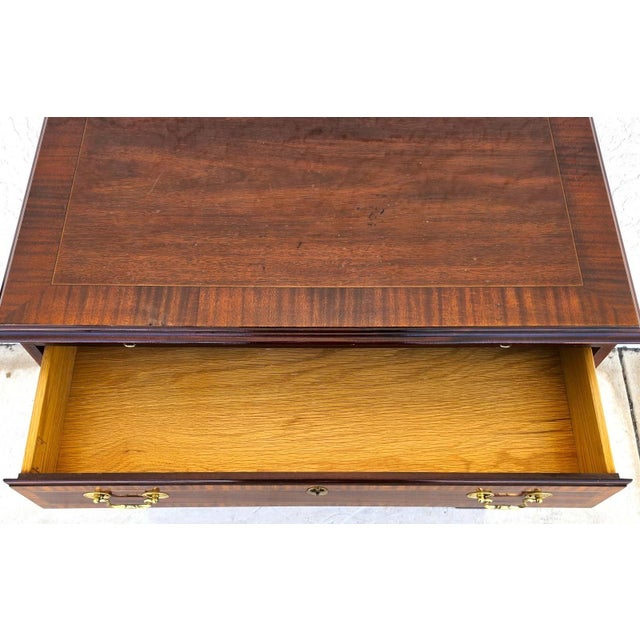 Brown Councill Craftsmen Banded Mahogany Chippendale Bachelor Chest W Pullout Surface For Sale - Image 8 of 13