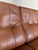 Svend Skipper Mid Century Caramel Leather and Beech Sofa With Baseball Glove Stitching For Sale - Image 4 of 9