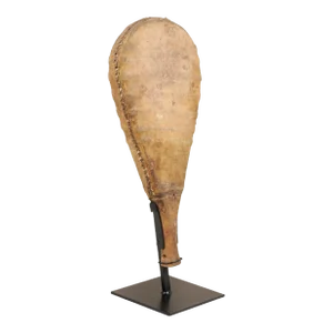 Mid 20th Century Hide & Wood Game Paddle