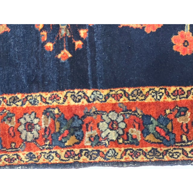 Antique Mohajeran Sarouk Rug 3'4" X 4’11" For Sale - Image 9 of 11