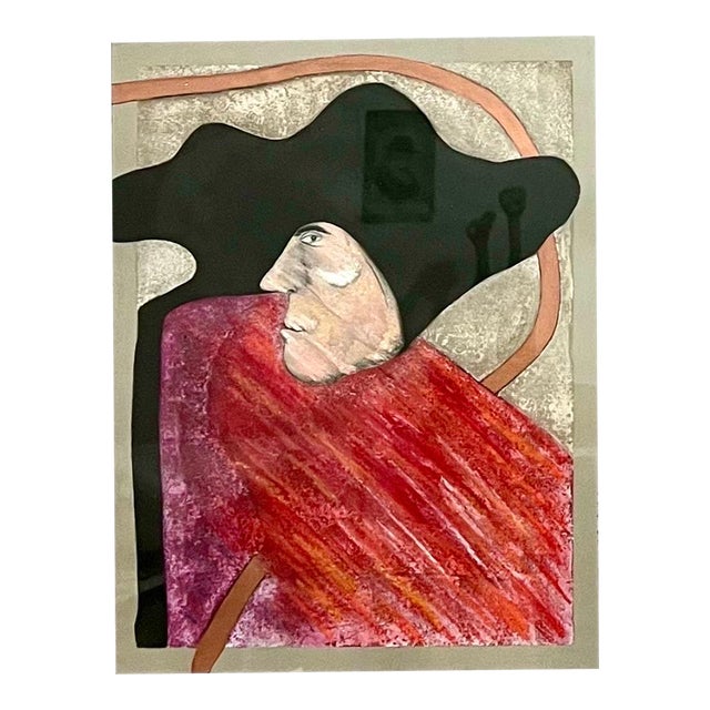 Ramon Carulla, Cuban Art Abstract Oil Painting Latin American Mixed Media Ramon Carulla For Sale